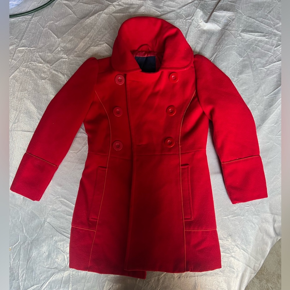 Basic Editions Red Kids Pea Coat